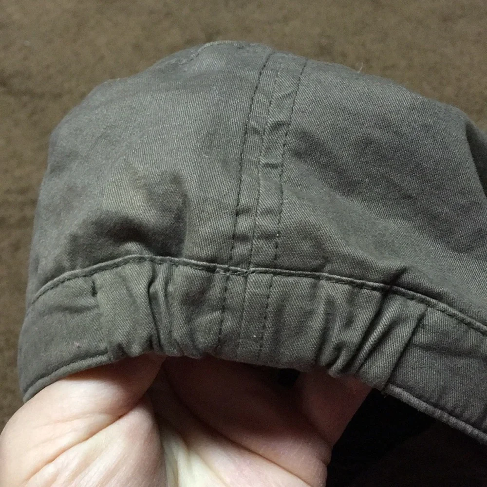 Cap Girls size 7 -8 baseball style hat brown floral EUC -like new